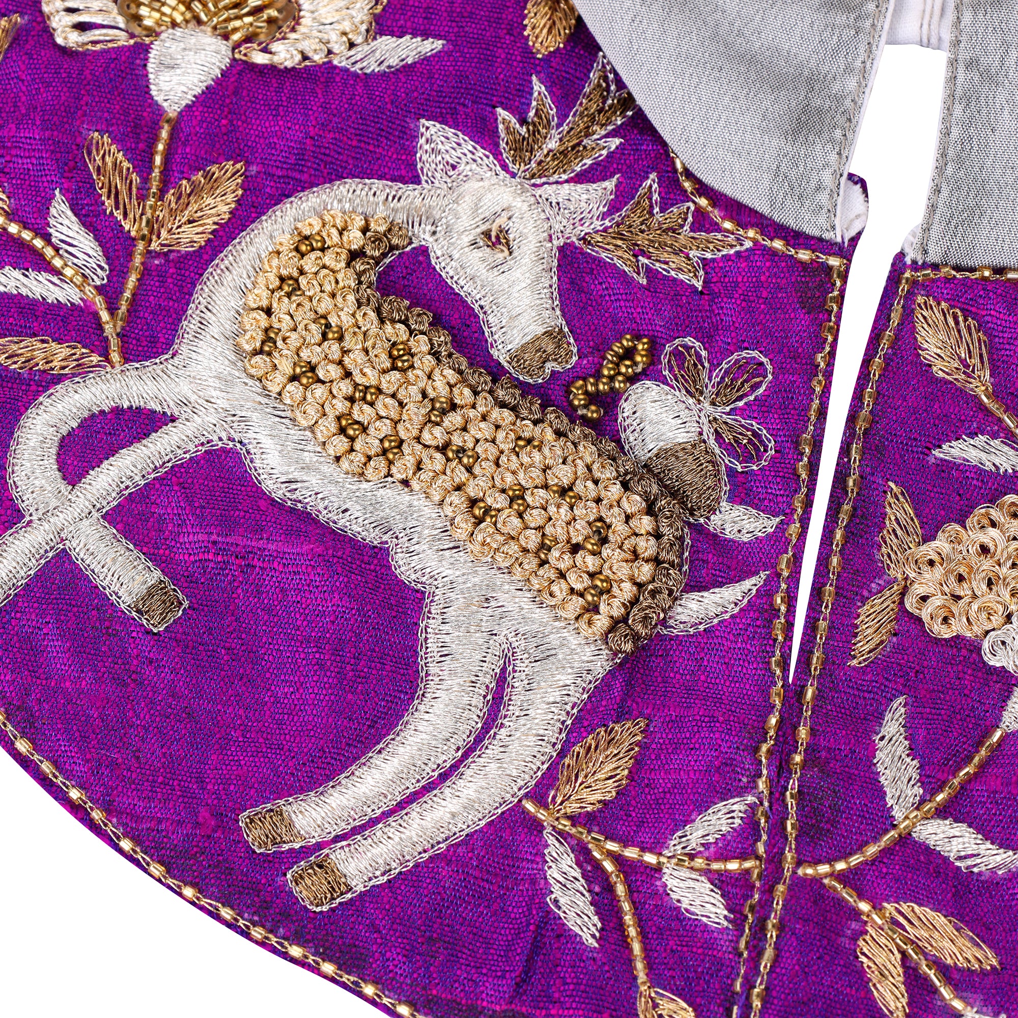 Hand Embroidery Deer Ladoo Gopal Poshak