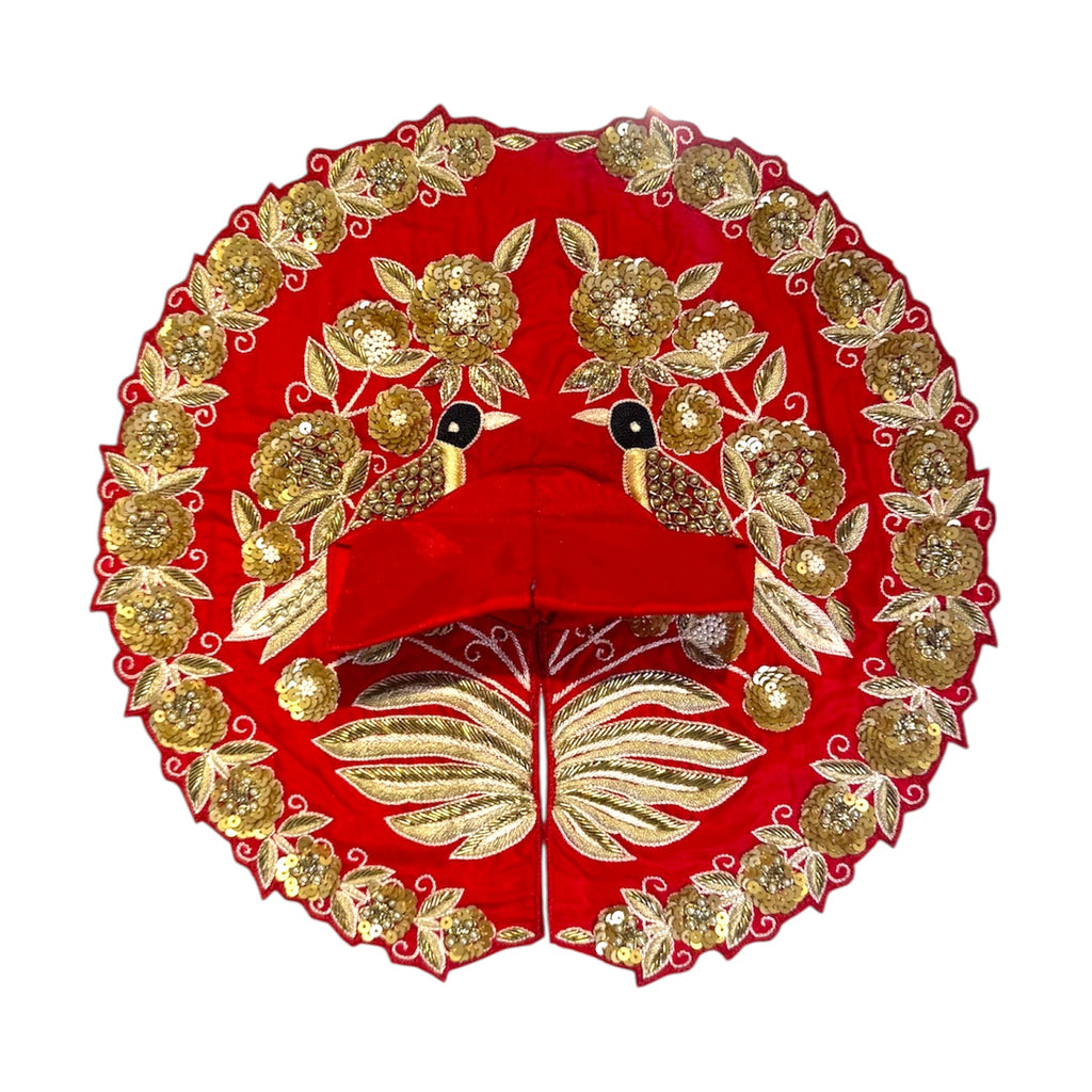 Red Hand Embroidered Laddu Gopal Dress