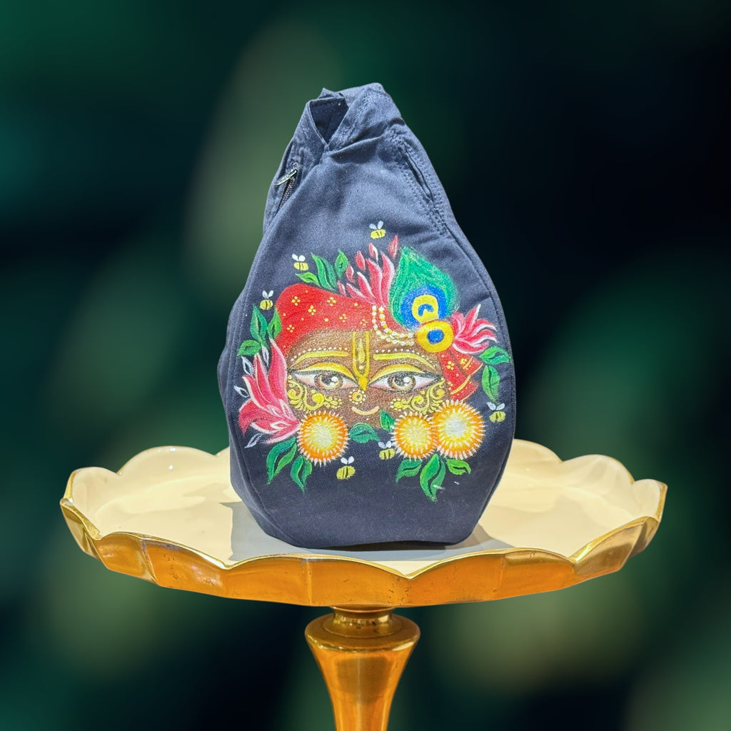 Hand Painted Girriraj Bead Bag