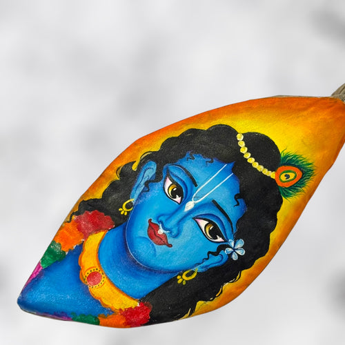 Hand Painted Krishna Bead Bag