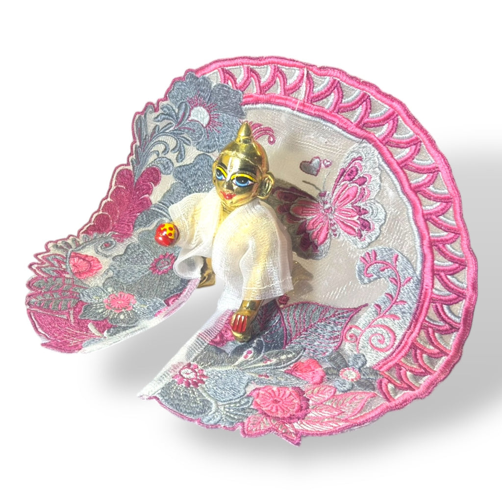 Grey & Pink Ladoo Gopal Dress