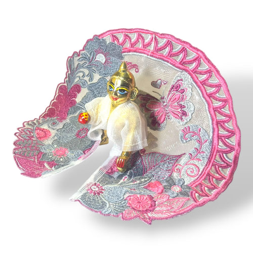 Grey & Pink Ladoo Gopal Dress