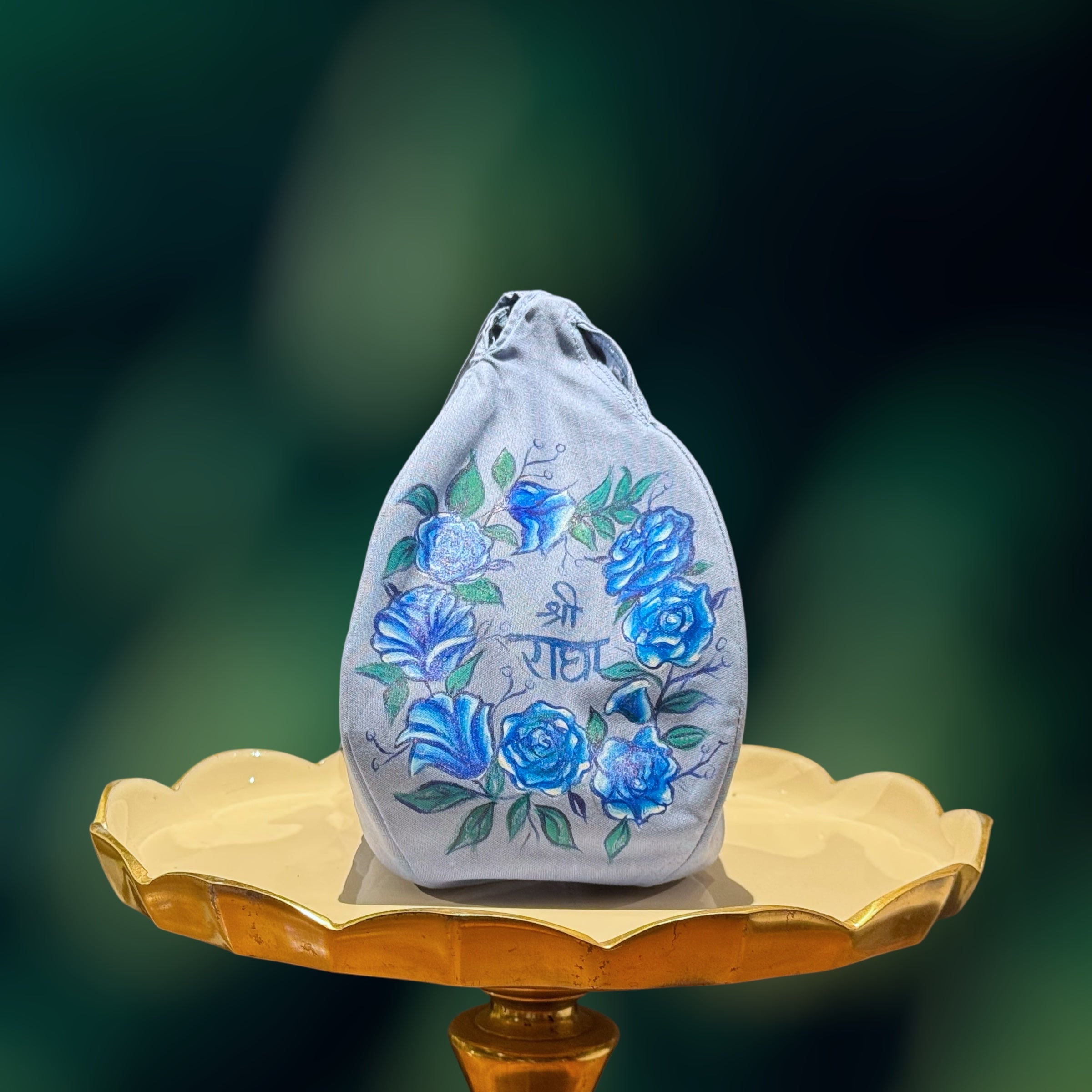 Hand Painted Shri Radhey Bead Bag