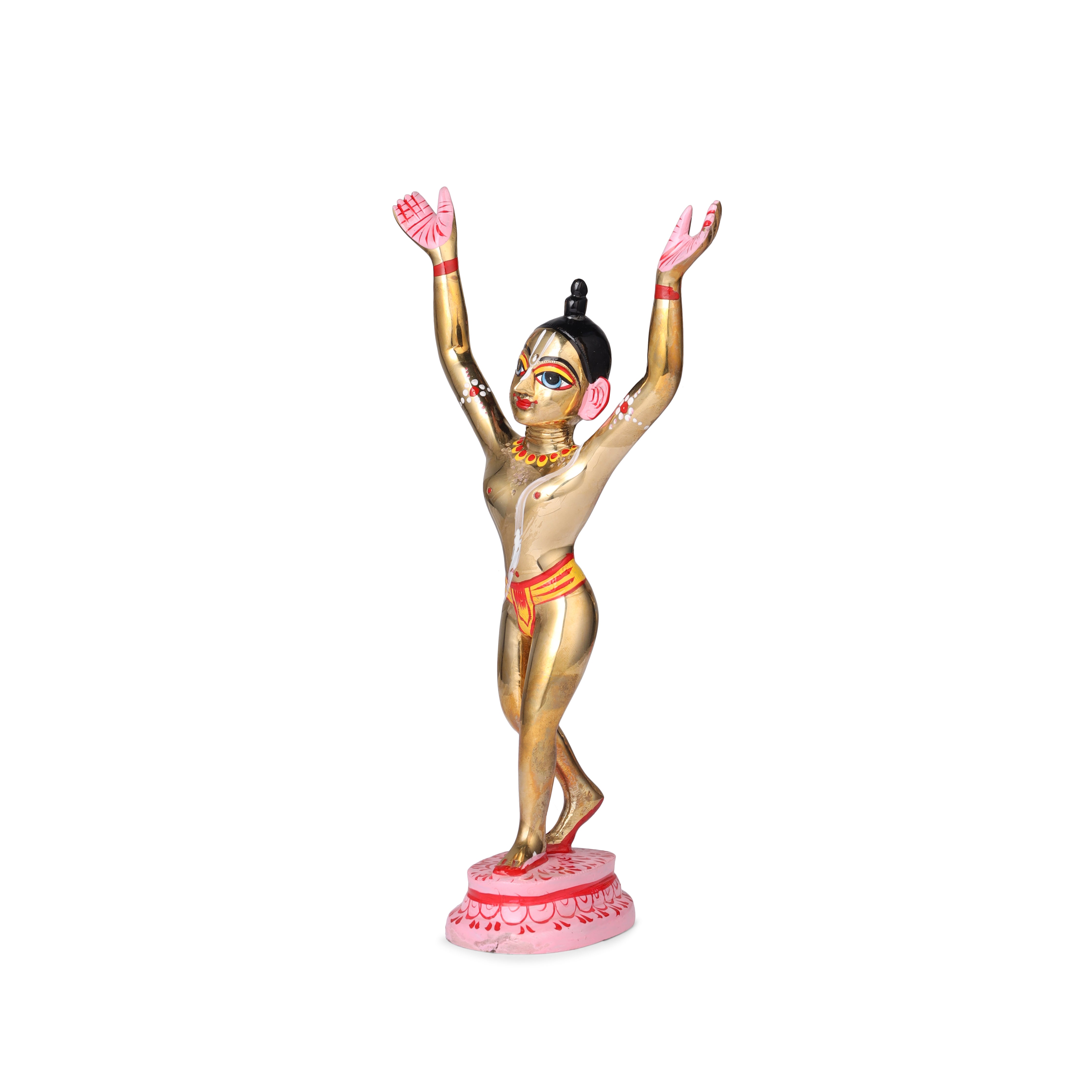 Gaur Nitai Brass Statue