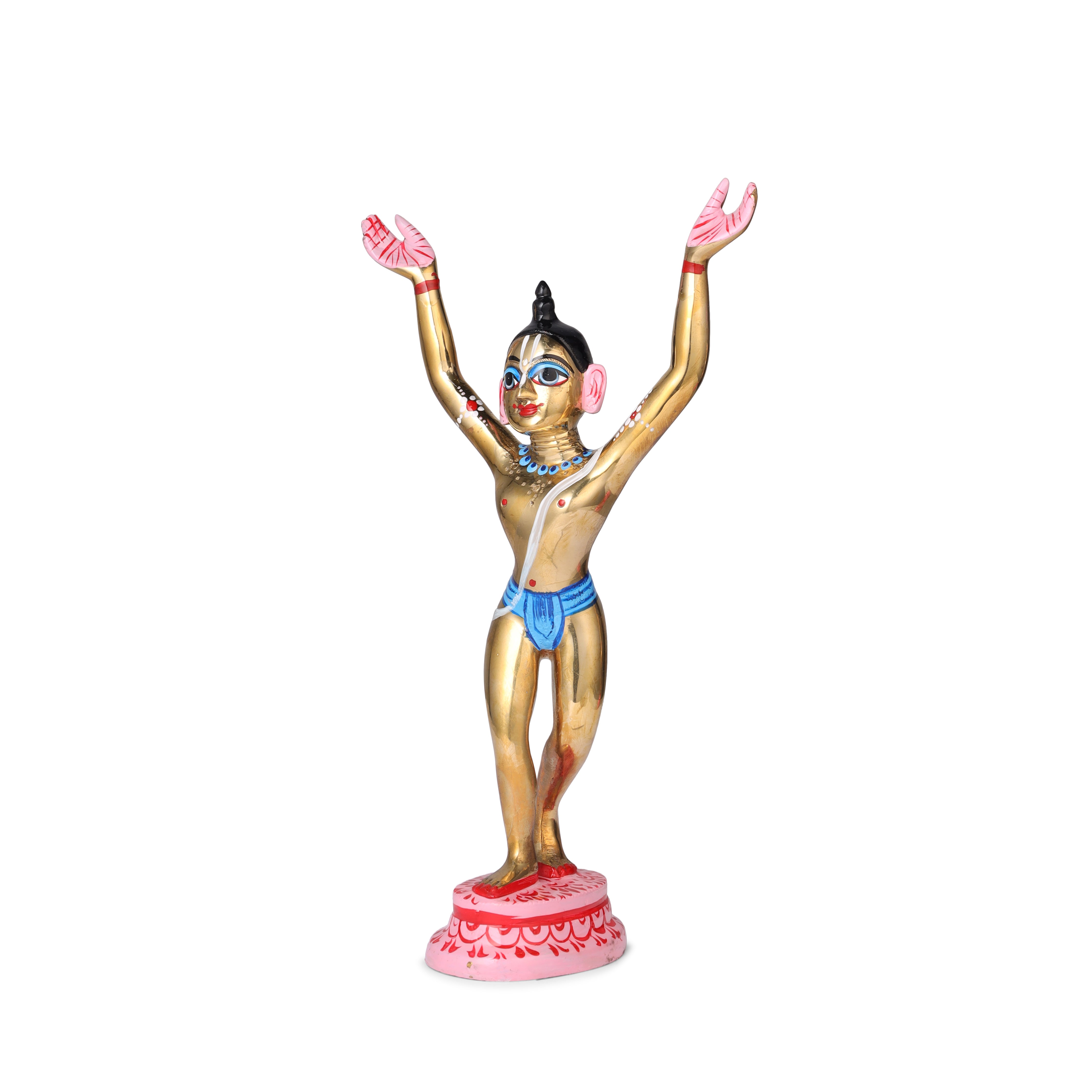 Gaur Nitai Brass Statue
