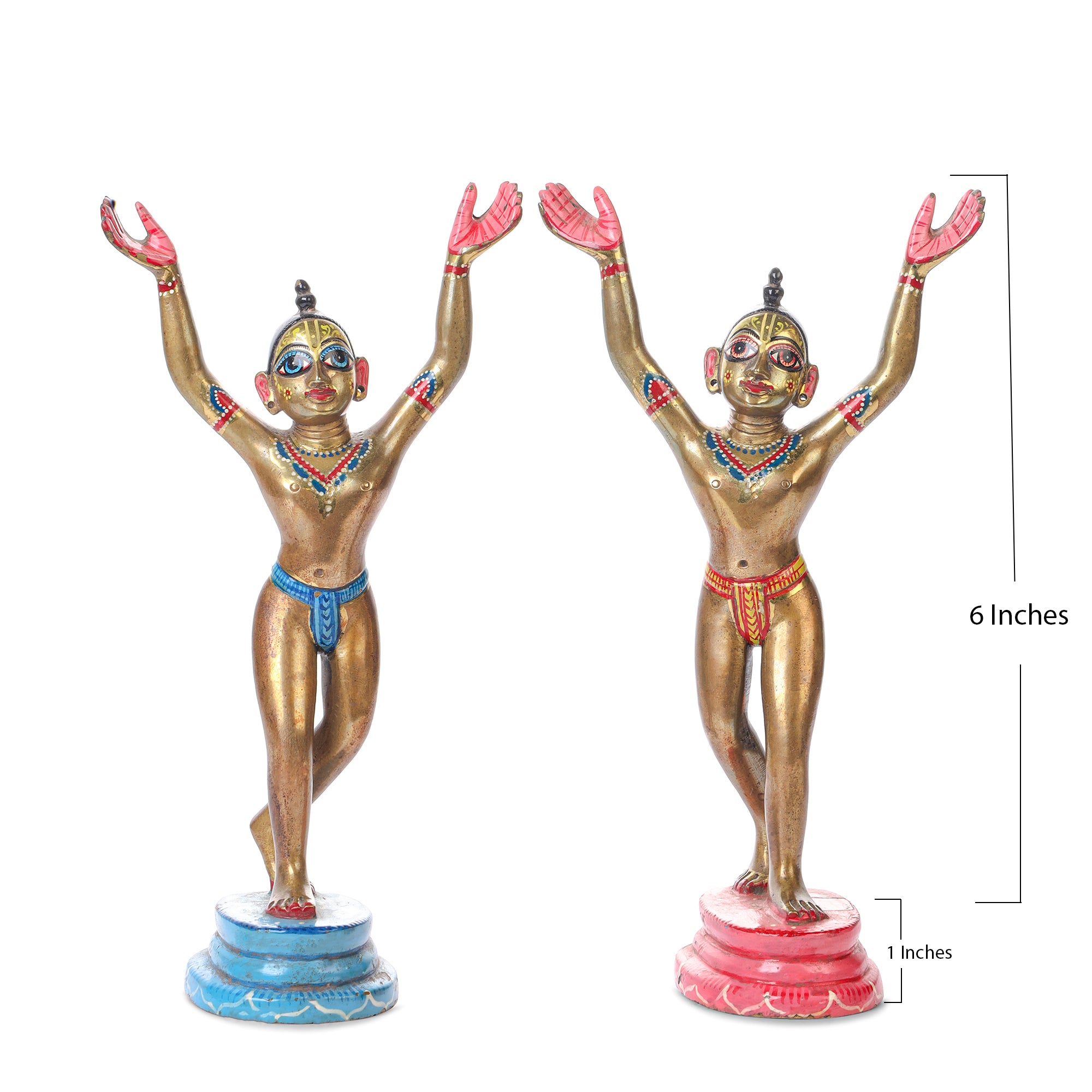 Punch Dhatu Gaur Nitai Idol – 7 Inch