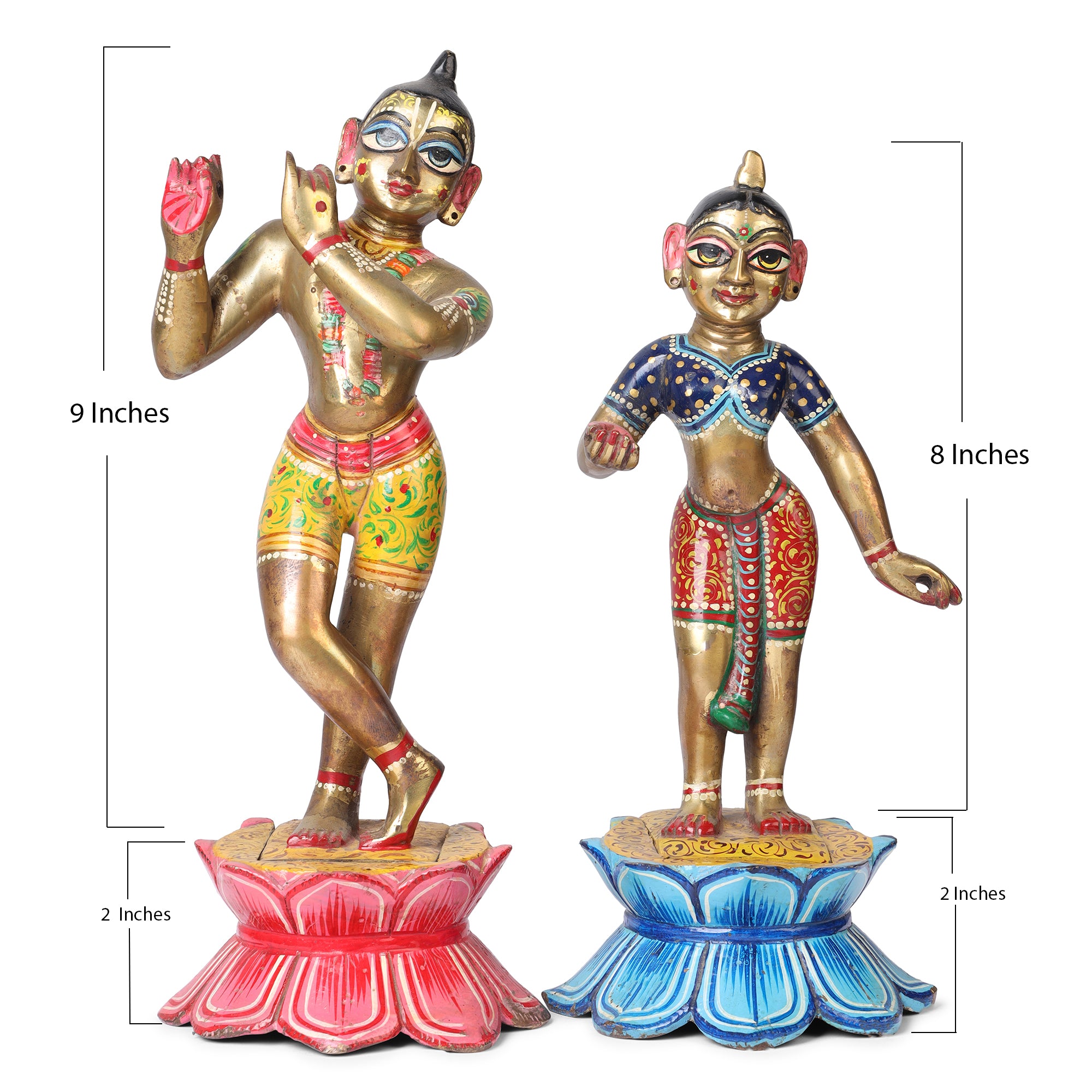 Punch Dhatu Radha Krishna Idol – 11 Inch