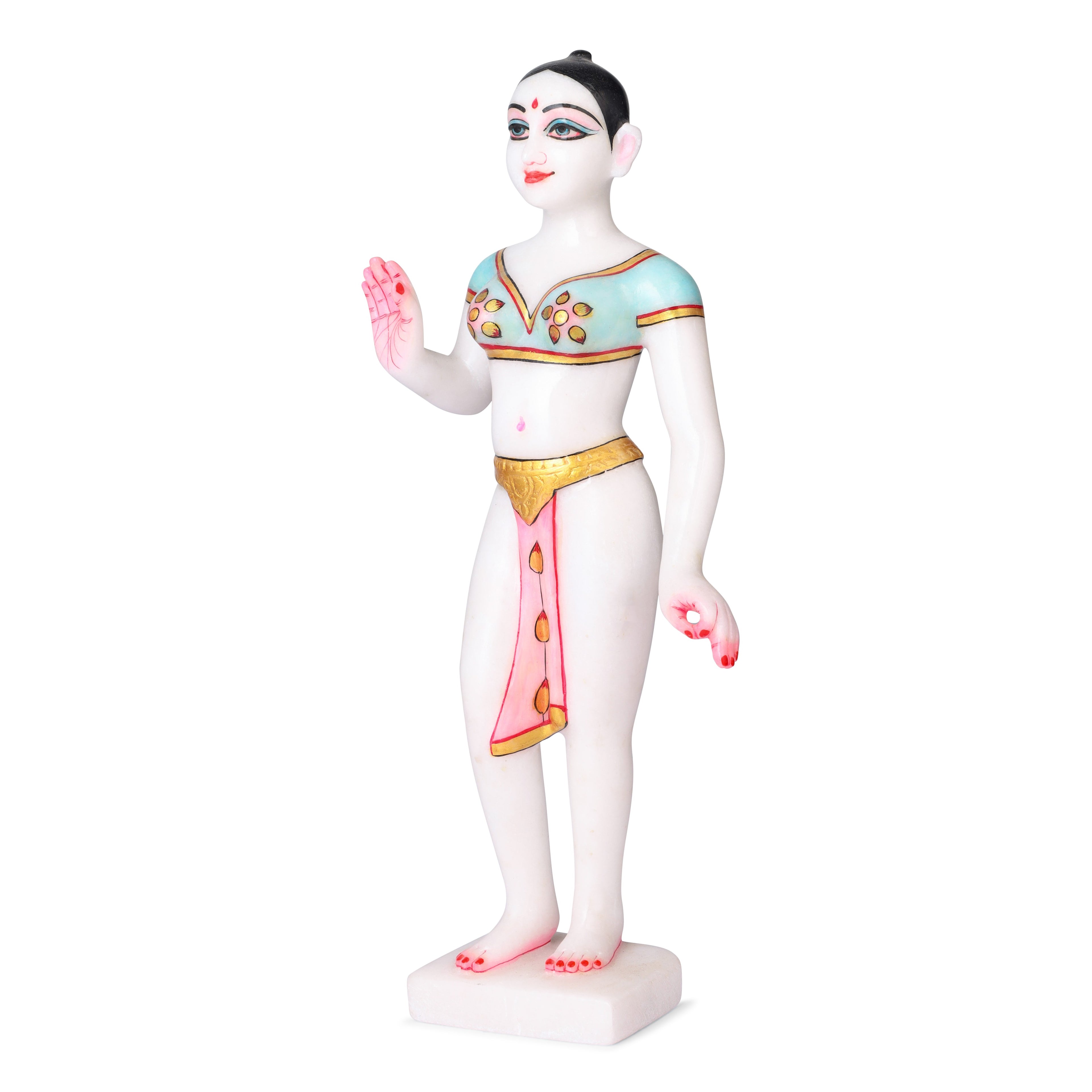 Makrana Marble Radha Krishna Statue – 15 Inch