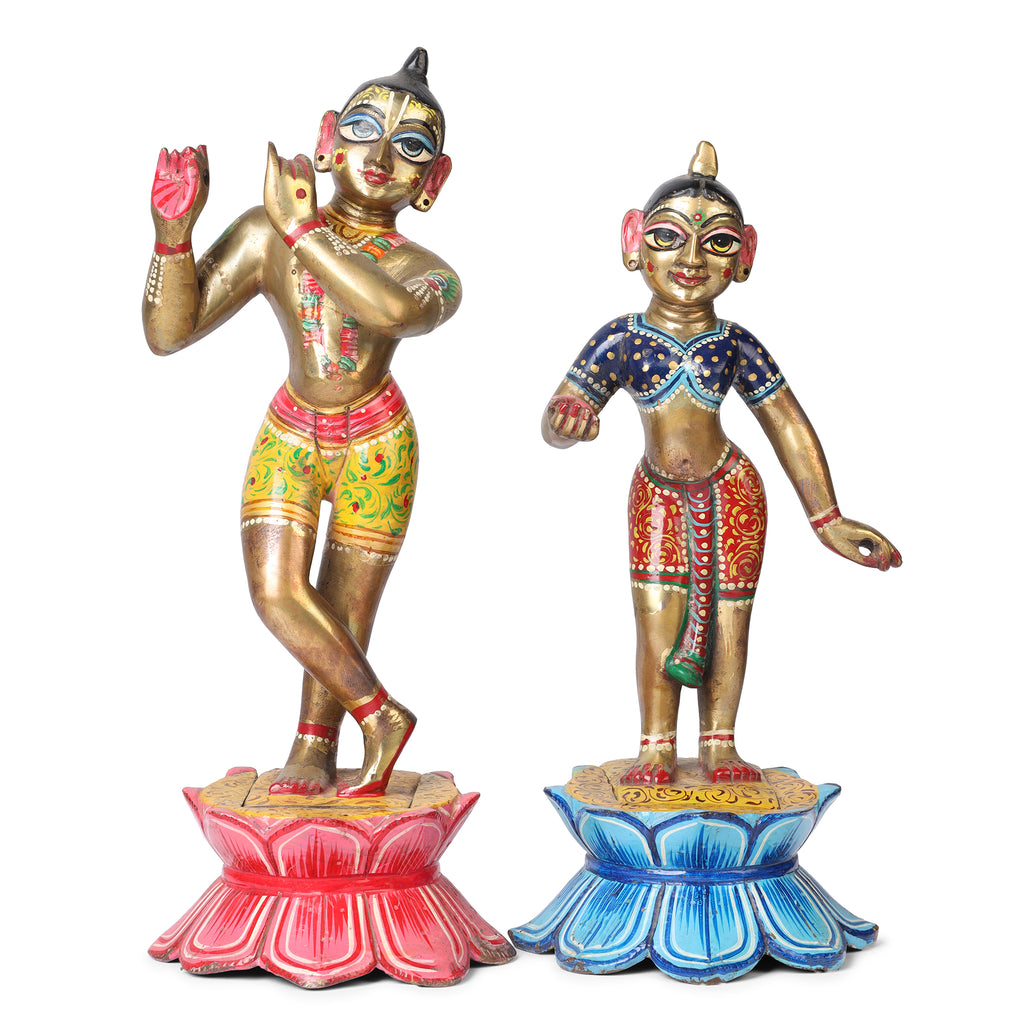 Punch Dhatu Radha Krishna Idol – 11 Inch