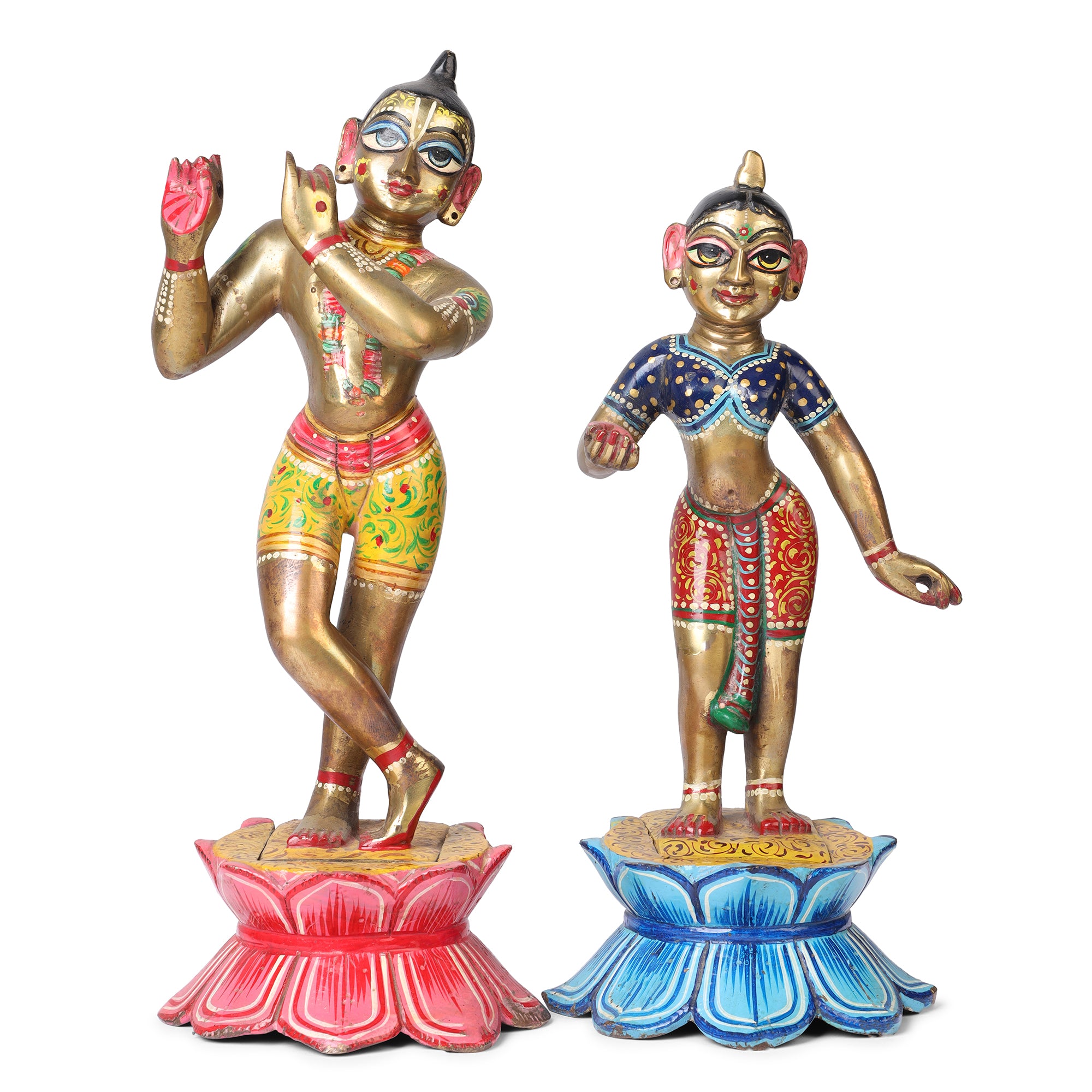 Punch Dhatu Radha Krishna Idol – 11 Inch