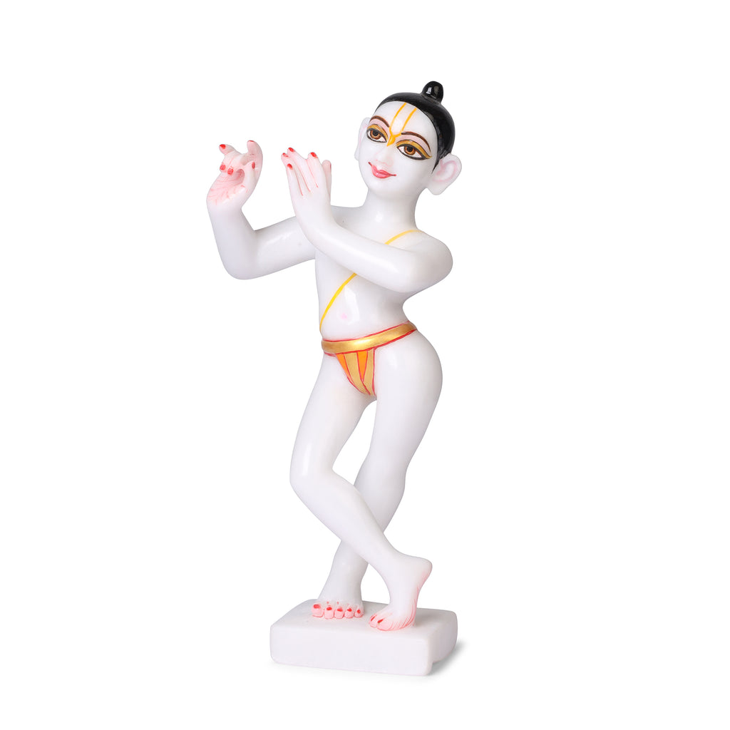 Makrana Marble Radha Krishna Statue – 12 Inch